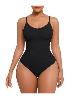 Women Seamless Shapewear Bodysuit Tummy Control Waist Shaper, BLACK, Size XL